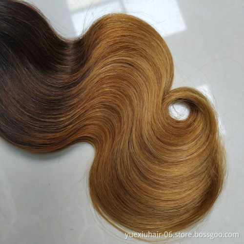 Ombre Colored Body Wave Hair Bundles with 13x4 13x6 Lace Frontal Brazilian Virgin Human Hair Bundle Deals Wholesale Price Vendor